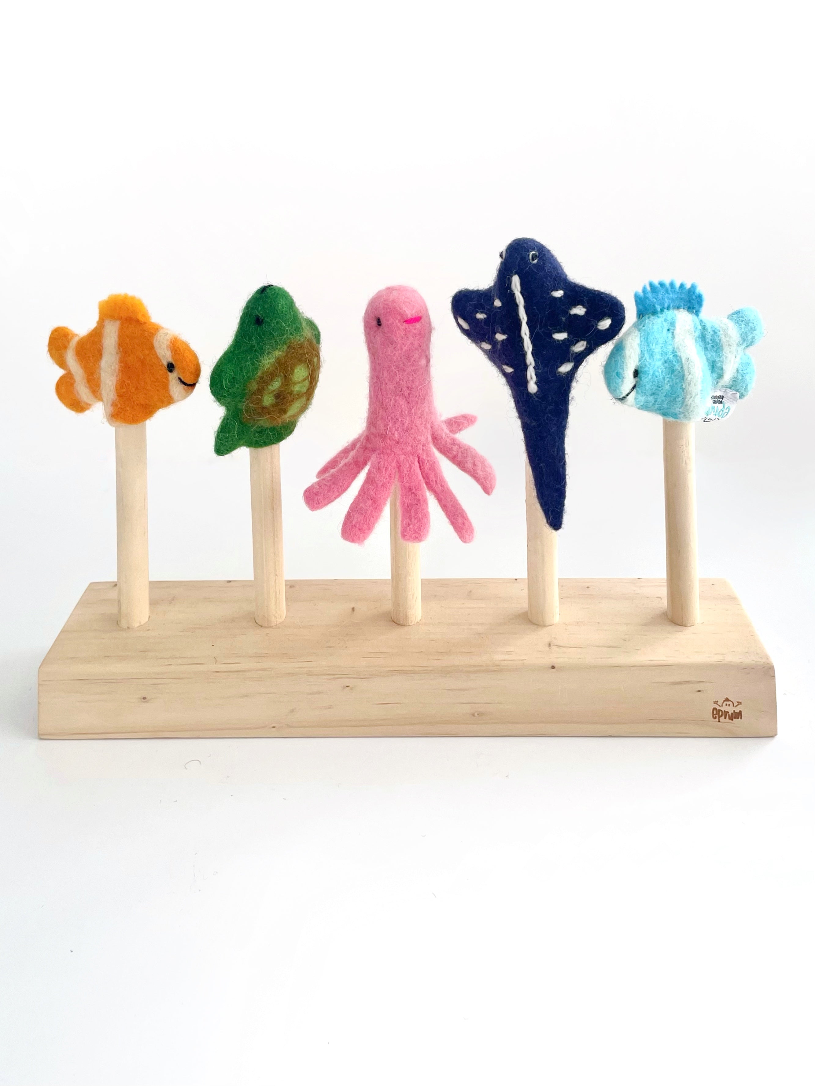 Finger Puppets: Underwater Set + Puppet stand