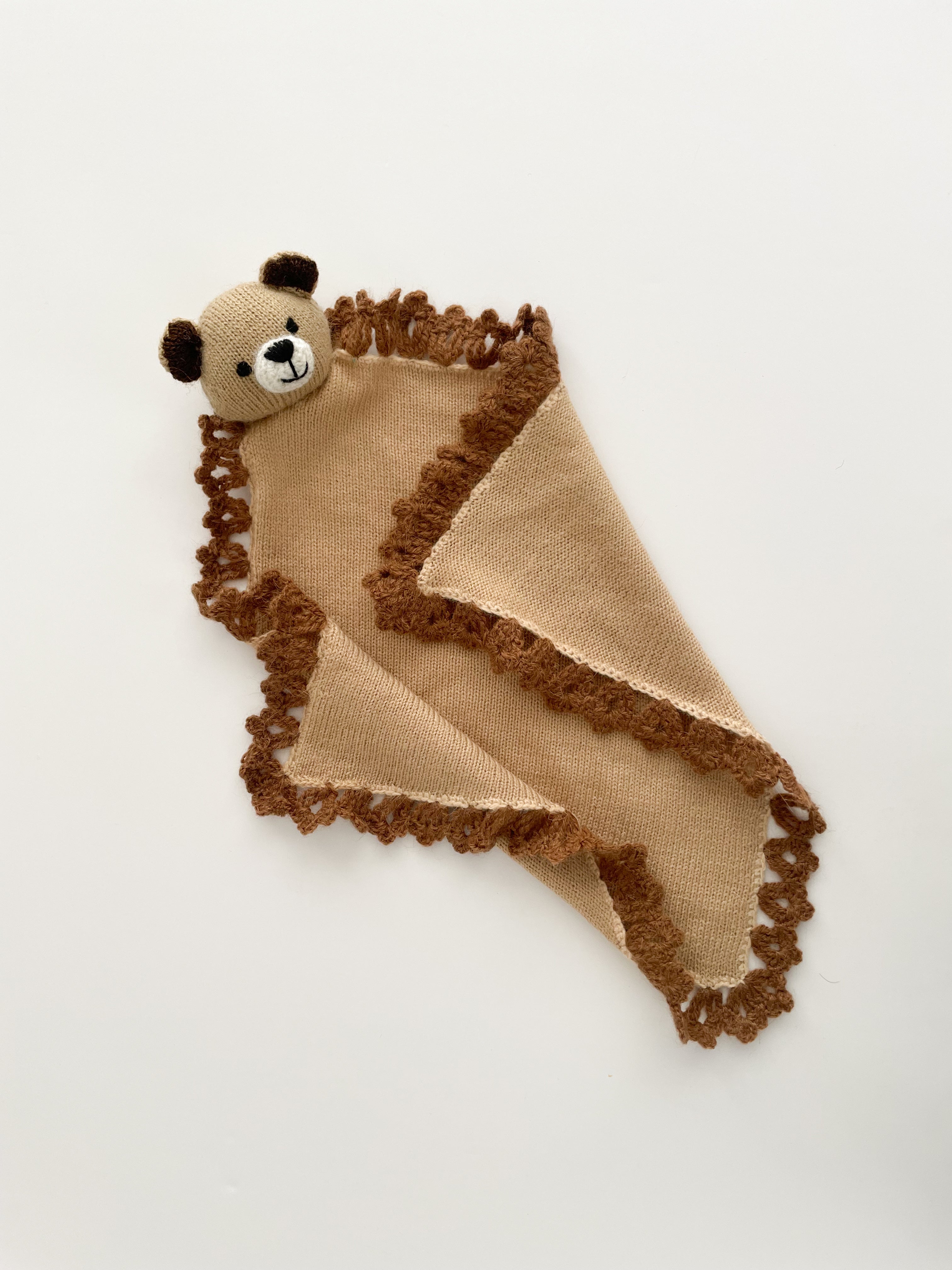 Teddy Bear Lovey Security Blanket