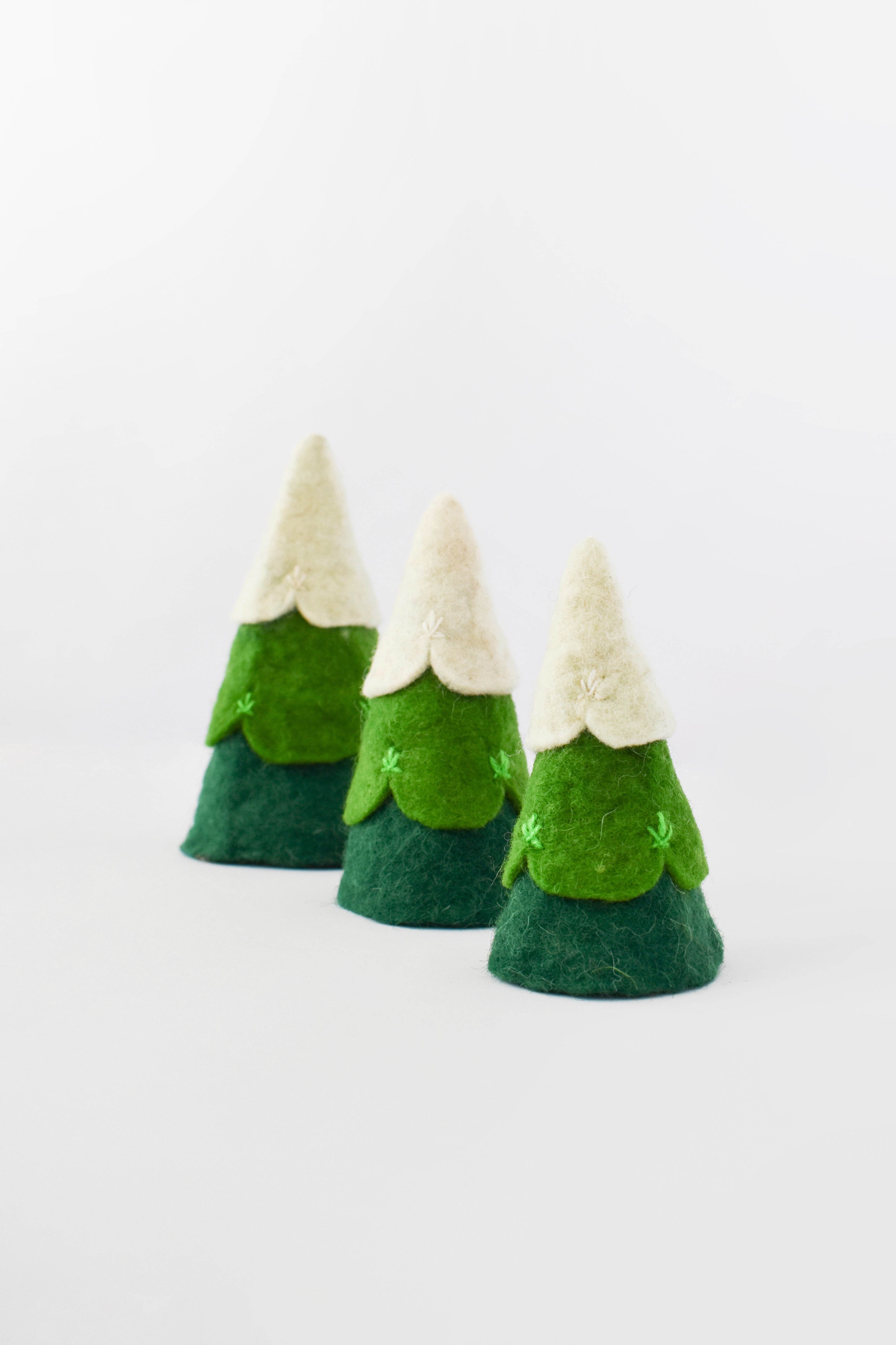 Set de árboles invierno