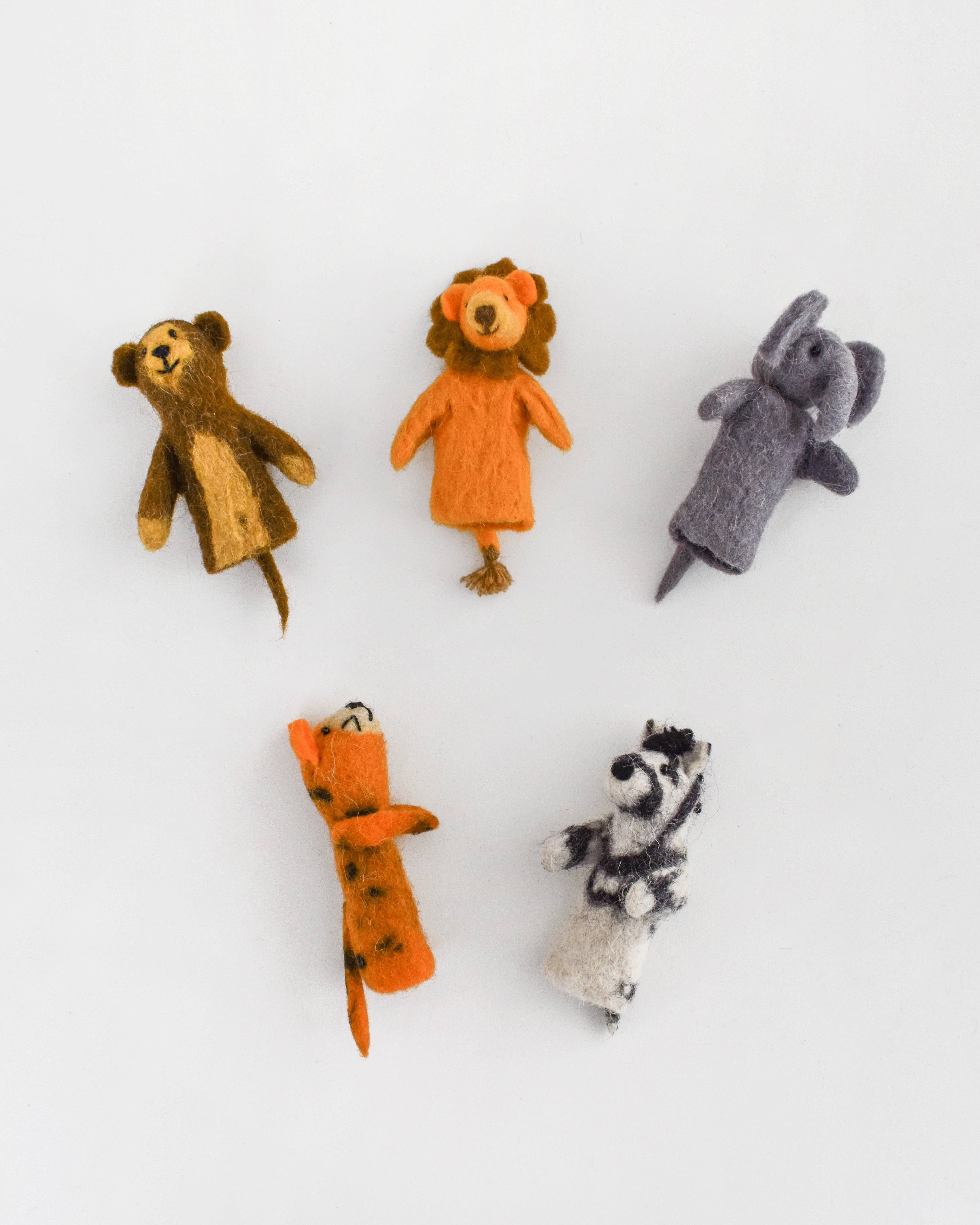 Títeres de dedo: Set Animales de la Selva